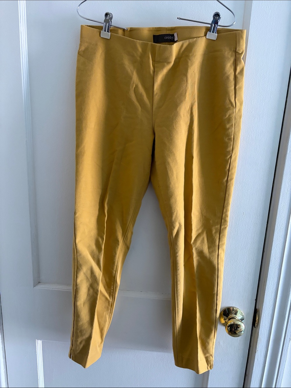 crosby. Mustard Yellow Elastic Waistband Pants
